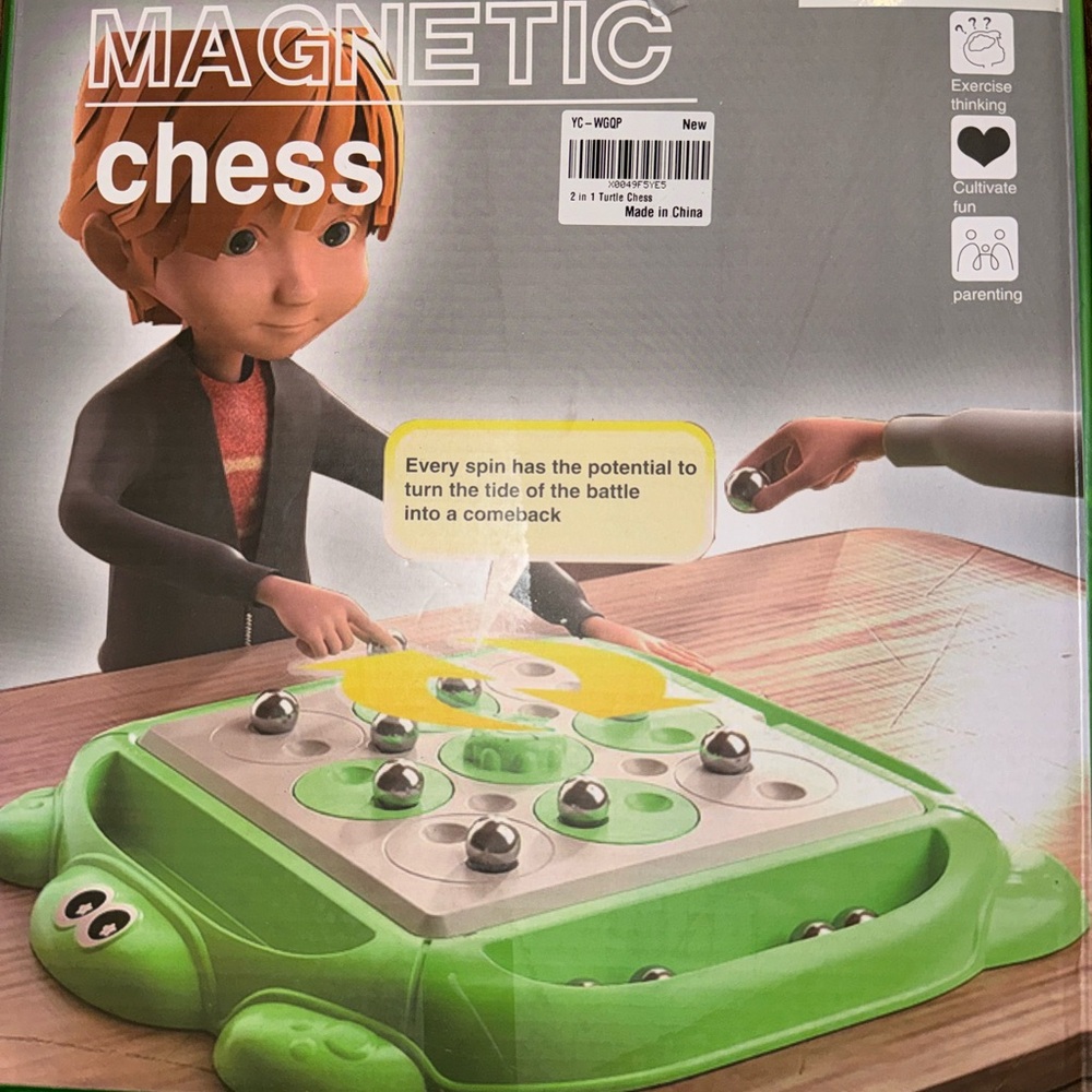 Green Turtle Magnetic Chess Puzzle Game